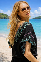 black embroidered beach dresses to wear on a caribbean cruise holiday