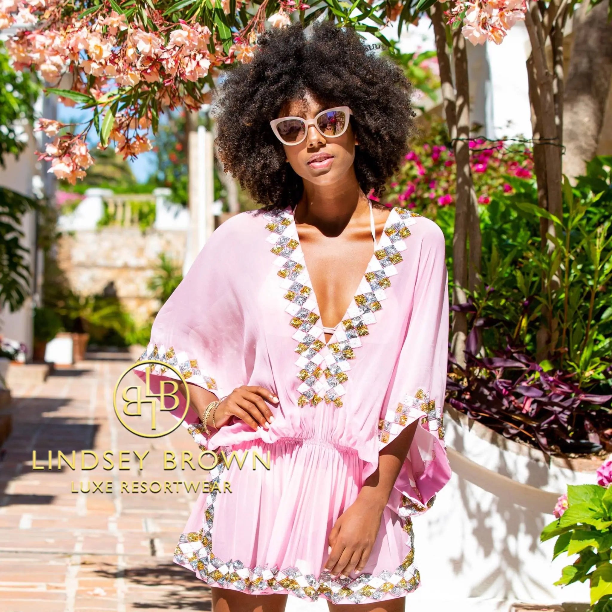 Manhattan Lindsey Brown silk designer kaftans to wear on holiday by Lindsey Brown luxury silk resort